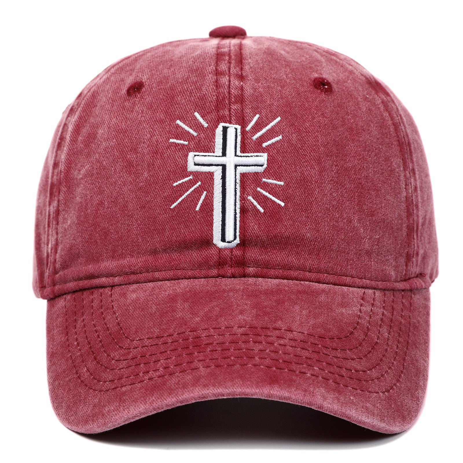 Wholesale Cross Embroidered Cotton Baseball Caps